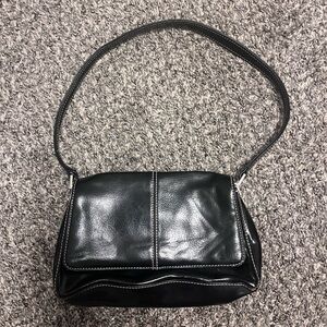 Black Leather Shoulder Bag